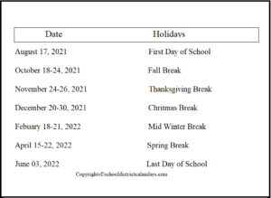 Jordan County School District Proposed Calendar 2021-2022