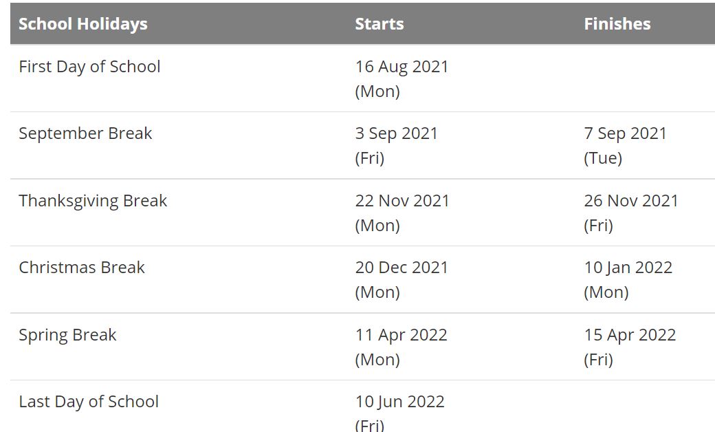 Los Angeles Unified School District Holidays 2021 2022 Calendar School