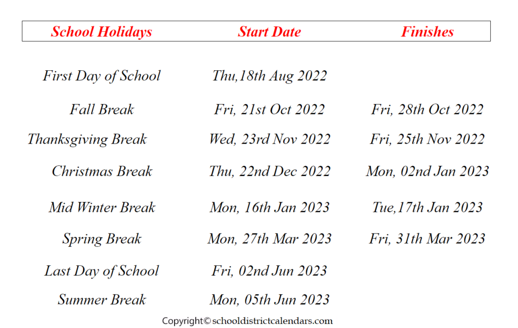 Jordan County School District Proposed Calendar 20222023 School