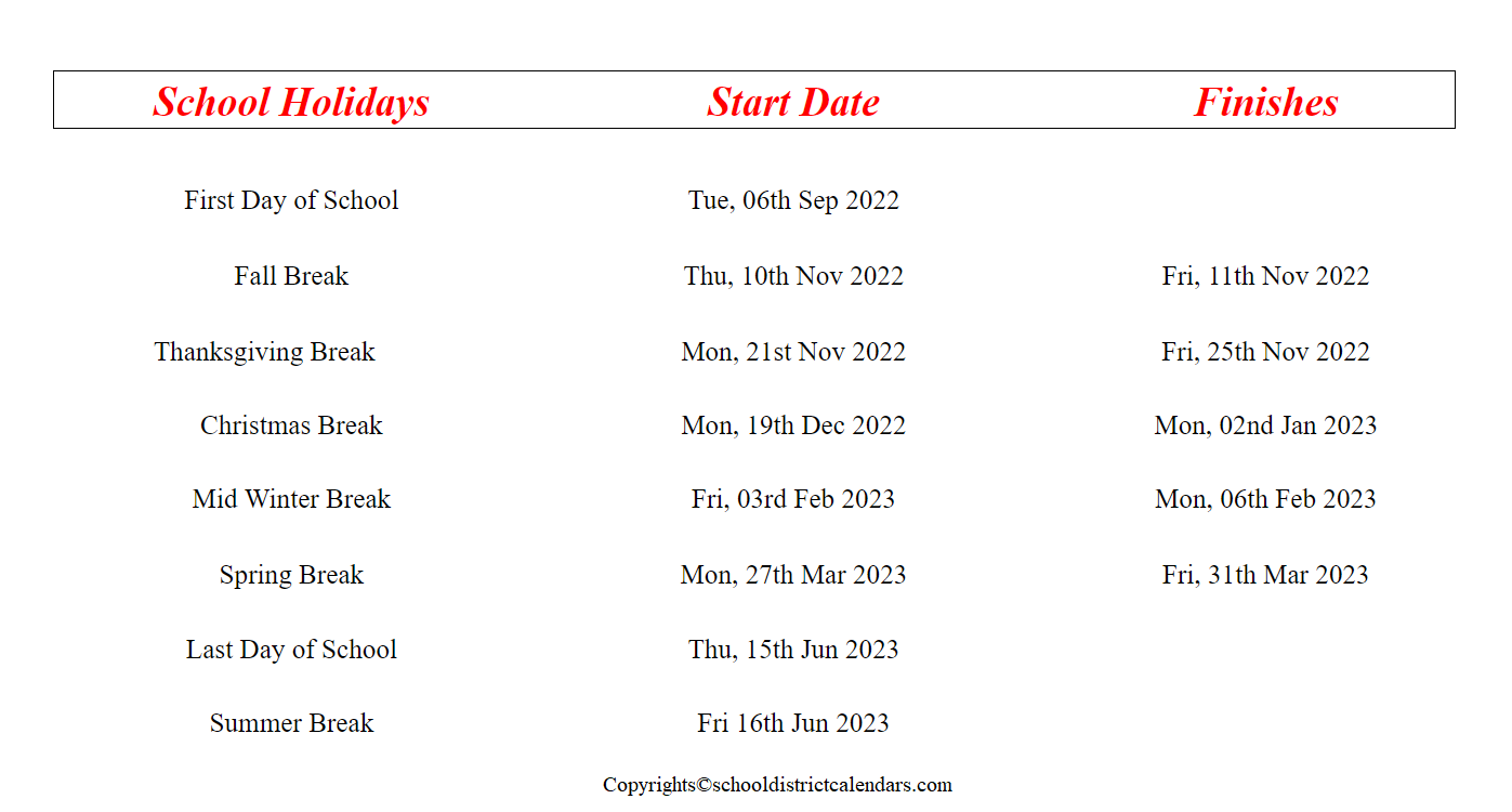 Hillsboro School District Calendar 2022 2023 School District Calendars