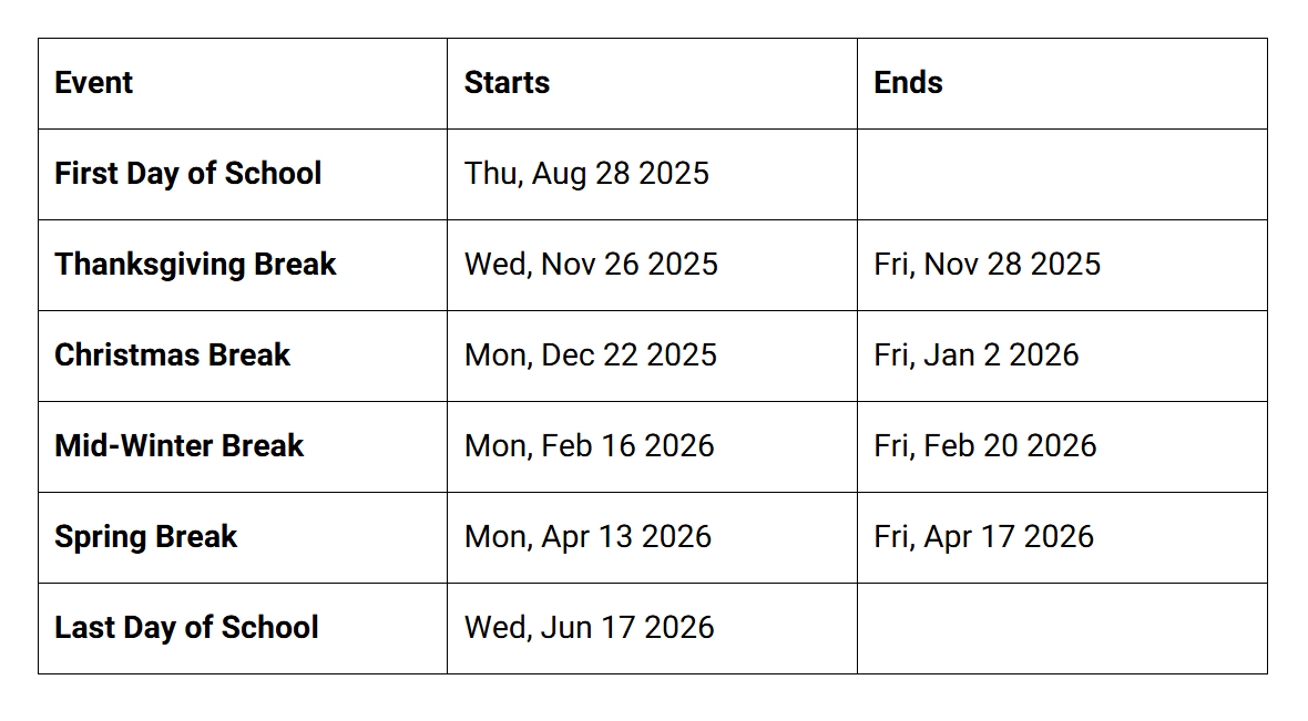 Issaquah School District Calendar Holidays 2025-2026